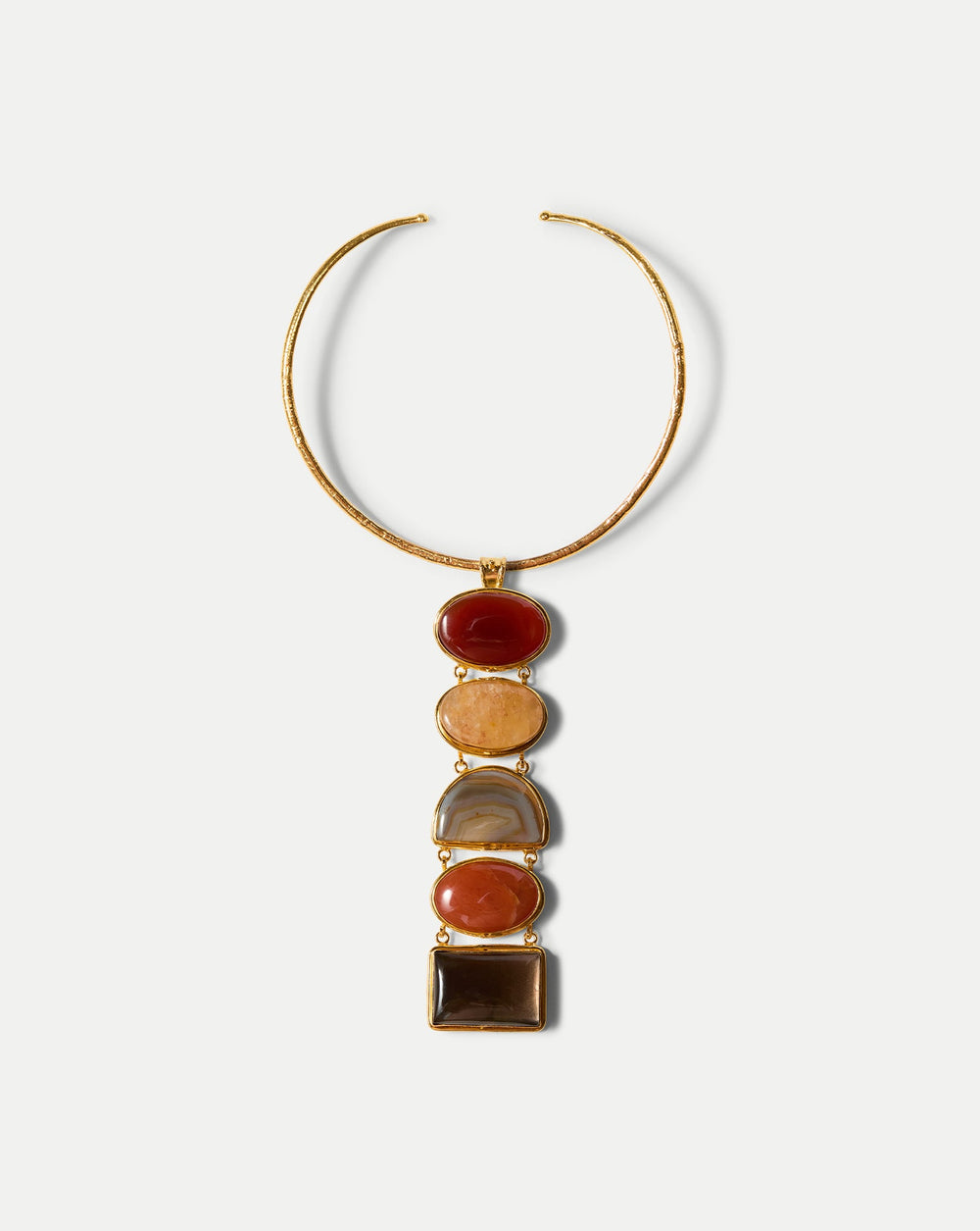 Torque Semi-Precious Stone Necklace in Multi