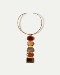 Torque Semi-Precious Stone Necklace in Multi