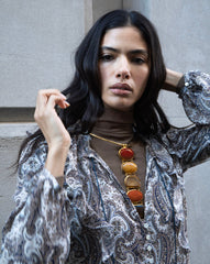 Torque Semi-Precious Stone Necklace in Multi