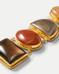 Torque Semi-Precious Stone Necklace in Multi