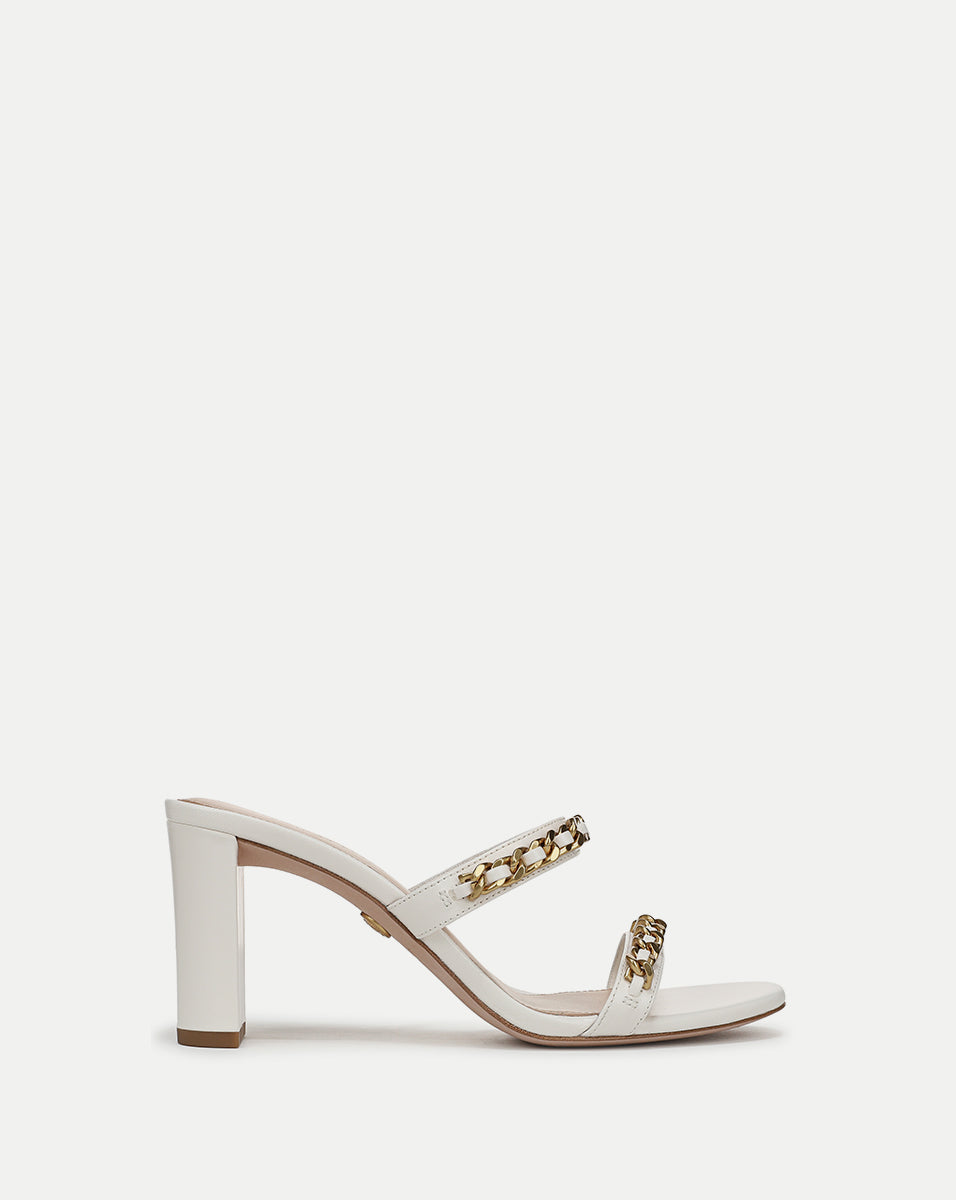 Gretchen Chain-Link Sandal in Parchment