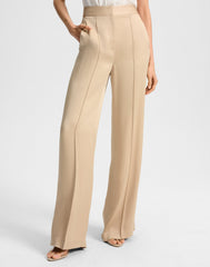 Edia Wide-Leg Pant in Stone Khaki