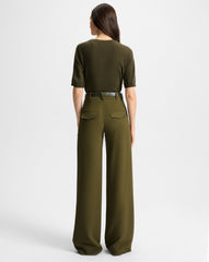 Cole Wide-Leg Pant in Khaki