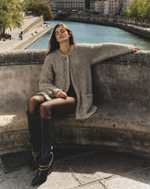 Rozan Metallic Knit Jacket in Gold