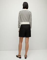Cheshire Cashmere Cardigan in Off-White/Black