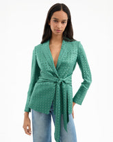 Issel Wrap Jacket in Green Clover