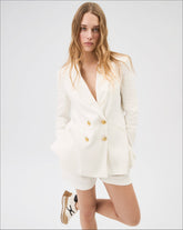 Dale Linen Dickey Jacket in White
