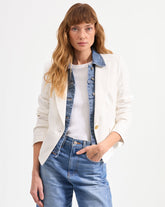 Hosanna Linen Dickey Jacket in Off-White