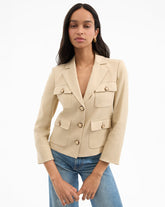 Schuyler Flap-Pocket Jacket in Stone Khaki