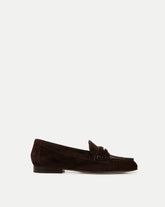 Penny Suede Loafer in Espresso