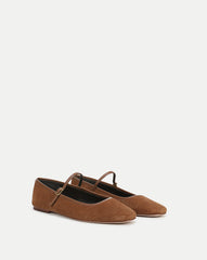 Ellie Corduroy Suede Flat in Hazelwood