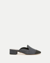 Cecile Denim Cap-Toe Mules
