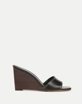 Ellen Wedge Sandal in Black