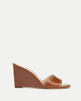 Ellen Wedge Sandal in Caramel