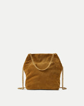Small Veronica Beard Suede Slouch Bag in Acorn