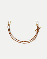 Paracord Long Bag Strap in Brown & White