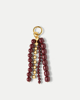 Triple Chain Bag Charm in Oxblood