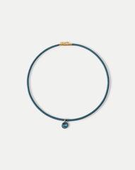 Teal Cord Pendant Necklace in Teal