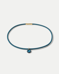 Teal Cord Pendant Necklace in Teal
