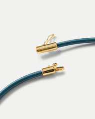 Teal Cord Pendant Necklace in Teal