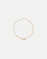 Enamel Bead Chain Anklet in Mauve