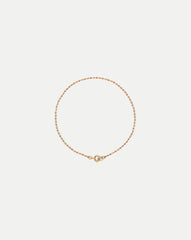 Enamel Bead Chain Anklet in Mauve