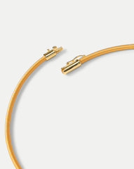 Yellow Cord Pendant Necklace in Mustard