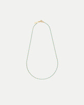 Enamel Bead Chain Necklace in Turquoise