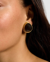 Macaroon Smoky Quartz Earring in Smoky Quartz