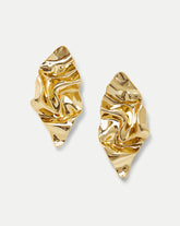 Crumpled Gold Earring in Gold
