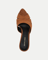 Cassiel Suede Slide Sandal in Light Brown Hazelwood