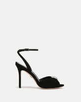 Genevieve Peep-Toe Sandal in Black x Poppy Delevingne