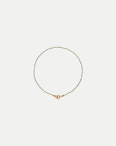 Enamel Bead Chain Anklet in Turquoise