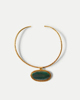 Dakota Green Agate Necklace in Green Agate