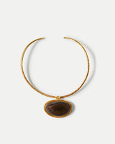 Dakota Brown Agate Necklace in Brown Agate