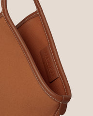 CALELLA - Leather-trimmed Organic Cotton Tote Bag