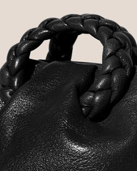 BOMBON SUPPLE SHINY - Plaited-handle Leather Handbag