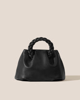 BOMBON M - Medium Plaited-handle Leather Handbag