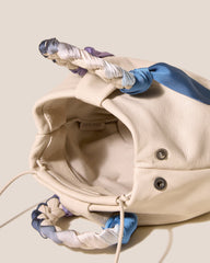 BOMBON FOULARD - Plaited-handle Leather Handbag