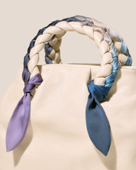 BOMBON M FOULARD - Medium Plaited-handle Leather Handbag