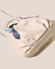 BOMBON M FOULARD - Medium Plaited-handle Leather Handbag