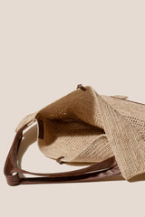 CADOR - Slouchy Crocheted Raffia Crocheted Shoulder Bag
