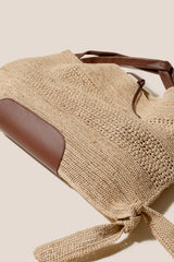 CADOR - Slouchy Crocheted Raffia Crocheted Shoulder Bag