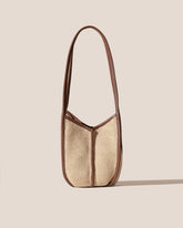CALELLA BUCKET SOFT RAFFIA - Leather-trimmed Shoulder Bag