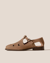 BESSO NUBUCK - Woven T-bar Sandal