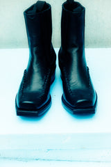 AGULLA - Square-Toe Braided Detail Chelsea Boot