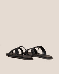 LINA WOVEN - Strappy Toe-Post Sandal