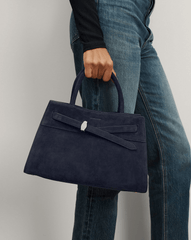 Veronica Beard Dash Bag in Navy Seude