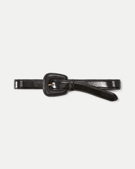 Elsy Leather-Buckle Belt in Black
