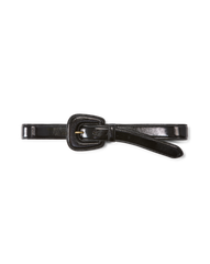 Elsy Leather-Buckle Belt in Black